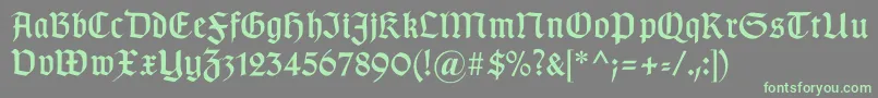 Gotischc Font – Green Fonts on Gray Background