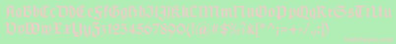 Lisätietoja Gotischc-fontista Gotischc-fontti – vaaleanpunaiset fontit vihreällä taustalla