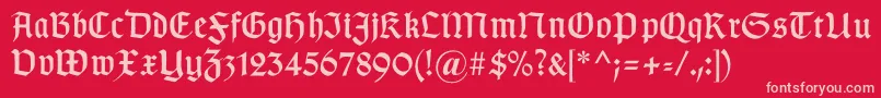 Gotischc Font – Pink Fonts on Red Background