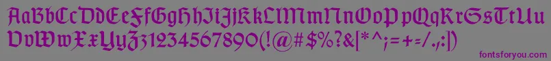 Gotischc Font – Purple Fonts on Gray Background