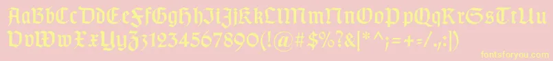 Gotischc Font – Yellow Fonts on Pink Background
