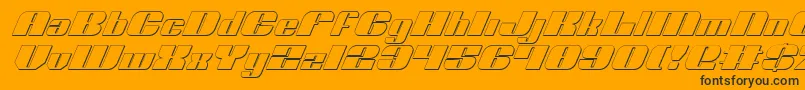 NoloContendreShadowItalic Font – Black Fonts on Orange Background
