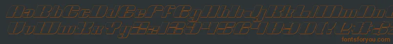 NoloContendreShadowItalic Font – Brown Fonts on Black Background