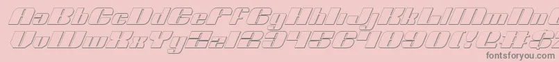 フォントNoloContendreShadowItalic – ピンクの背景に灰色の文字