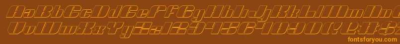 NoloContendreShadowItalic Font – Orange Fonts on Brown Background