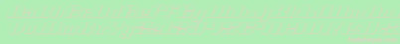 NoloContendreShadowItalic Font – Pink Fonts on Green Background
