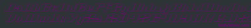 NoloContendreShadowItalic Font – Purple Fonts on Black Background