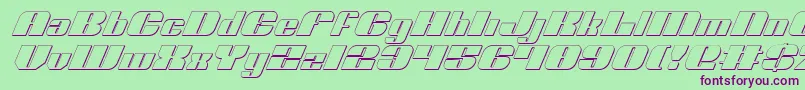 NoloContendreShadowItalic Font – Purple Fonts on Green Background