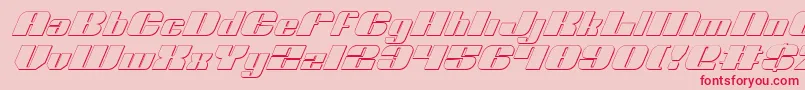 NoloContendreShadowItalic Font – Red Fonts on Pink Background