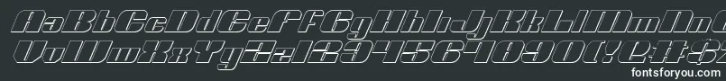 NoloContendreShadowItalic Font – White Fonts on Black Background