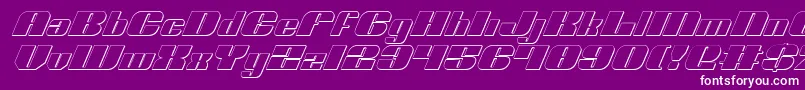 NoloContendreShadowItalic Font – White Fonts on Purple Background