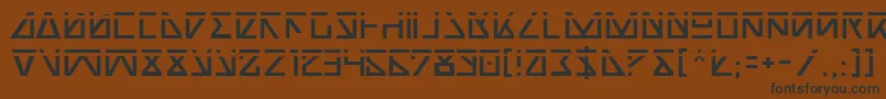 フォントNickTurboLaser – 黒い文字が茶色の背景にあります