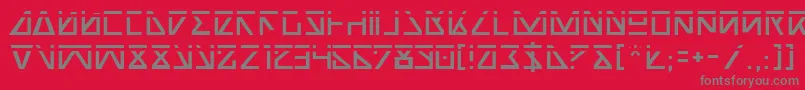 NickTurboLaser-Schriftart – Graue Schriften auf rotem Hintergrund