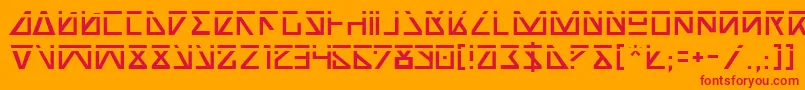 NickTurboLaser-Schriftart – Rote Schriften auf orangefarbenem Hintergrund