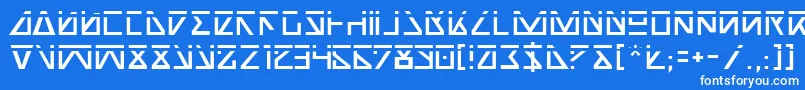 フォントNickTurboLaser – 青い背景に白い文字