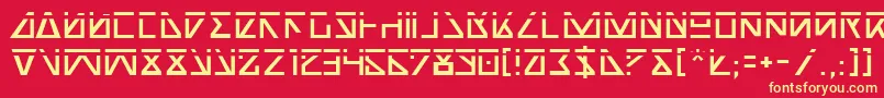 フォントNickTurboLaser – 黄色の文字、赤い背景
