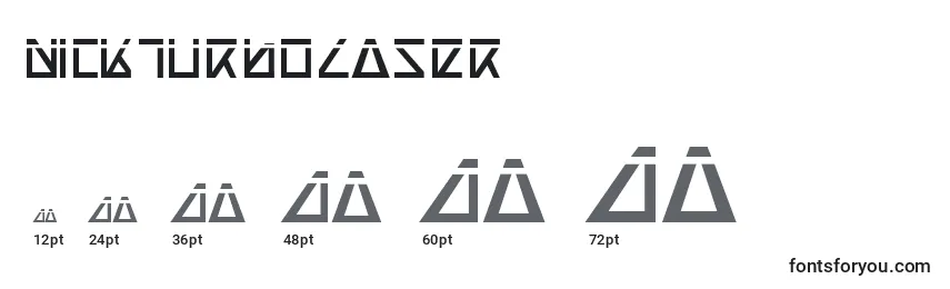 NickTurboLaser Font Sizes