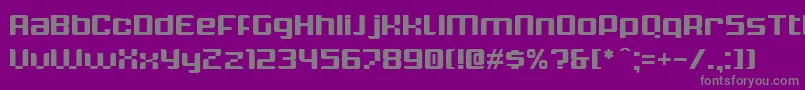 フォントKrunchBold – 紫の背景に灰色の文字