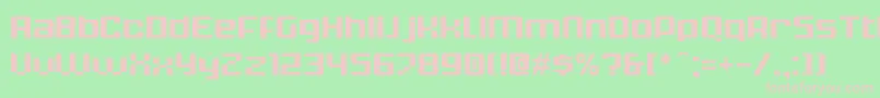フォントKrunchBold – 緑の背景にピンクのフォント
