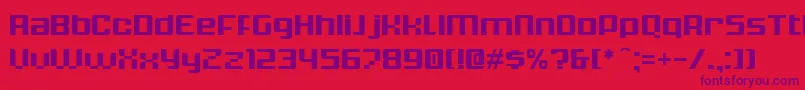 KrunchBold Font – Purple Fonts on Red Background