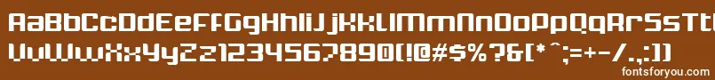 フォントKrunchBold – 茶色の背景に白い文字