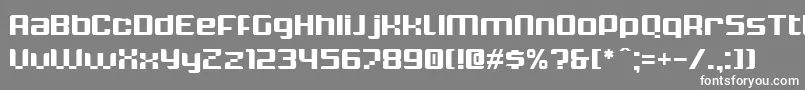 フォントKrunchBold – 灰色の背景に白い文字