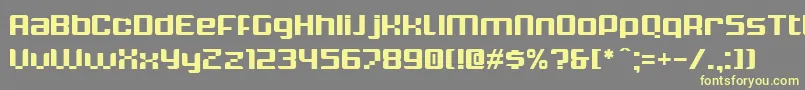 Шрифт KrunchBold – жёлтые шрифты на сером фоне