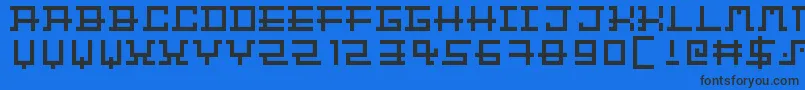 Fonte BitChips – fontes pretas em um fundo azul
