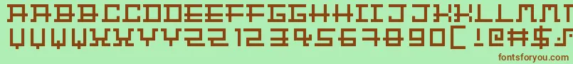 BitChips Font – Brown Fonts on Green Background