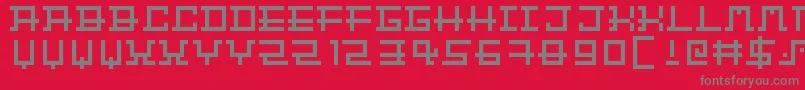 BitChips Font – Gray Fonts on Red Background