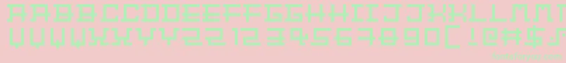 BitChips-Schriftart – Grüne Schriften auf rosa Hintergrund