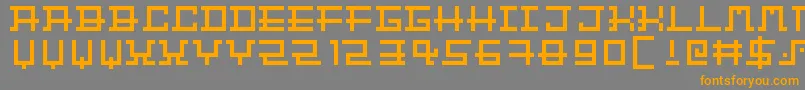 BitChips Font – Orange Fonts on Gray Background