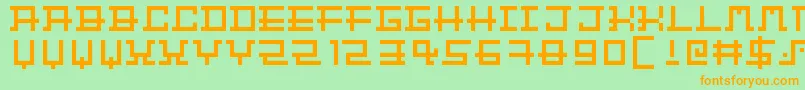 BitChips Font – Orange Fonts on Green Background