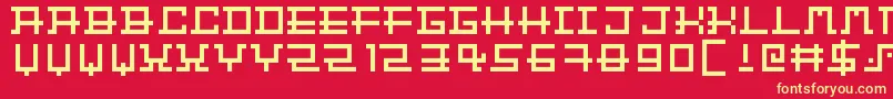 BitChips Font – Yellow Fonts on Red Background