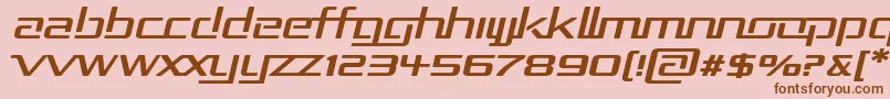 Police RepublikaIiExpItalic – polices brunes sur fond rose