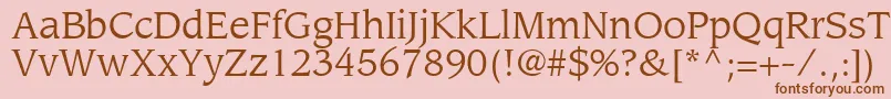 AdvisorSsi Font – Brown Fonts on Pink Background