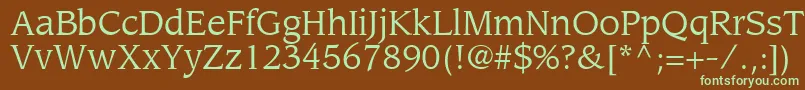 AdvisorSsi Font – Green Fonts on Brown Background