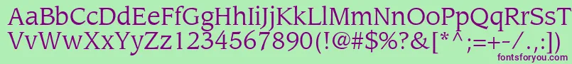 AdvisorSsi Font – Purple Fonts on Green Background