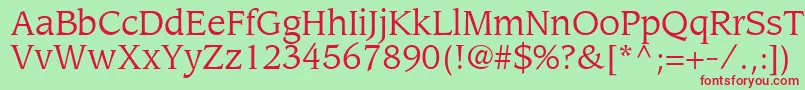 AdvisorSsi Font – Red Fonts on Green Background