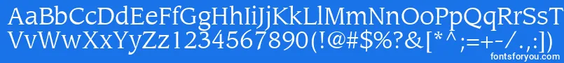 フォントAdvisorSsi – 青い背景に白い文字