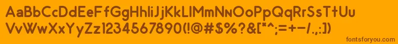 OdinRoundedBold Font – Brown Fonts on Orange Background