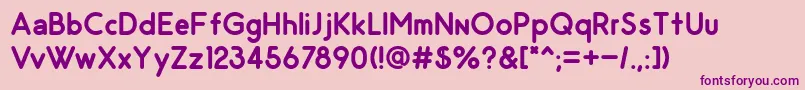 OdinRoundedBold Font – Purple Fonts on Pink Background