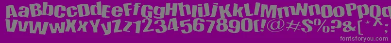 フォントHappyHappyJoyJoy – 紫の背景に灰色の文字