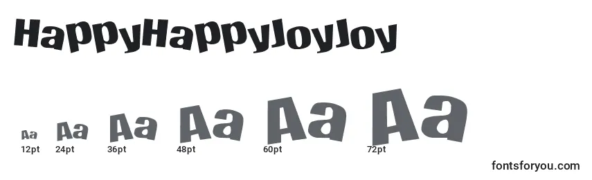 Размеры шрифта HappyHappyJoyJoy
