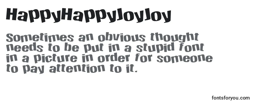 HappyHappyJoyJoy -fontin tarkastelu