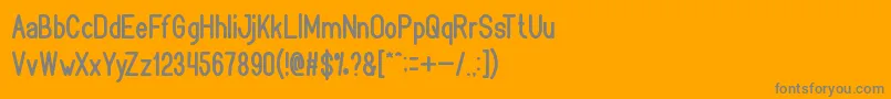 Bookmark Font – Gray Fonts on Orange Background