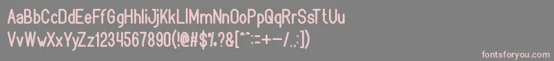 Bookmark Font – Pink Fonts on Gray Background