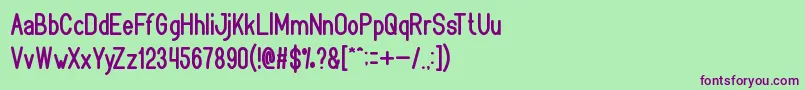 Bookmark Font – Purple Fonts on Green Background
