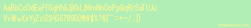 Lisätietoja Bookmark-fontista Bookmark-fontti – keltaiset fontit vihreällä taustalla