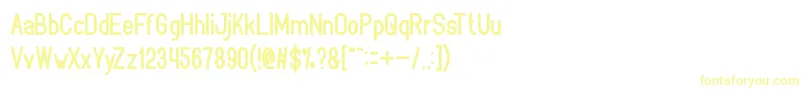 Bookmark Font – Yellow Fonts on White Background